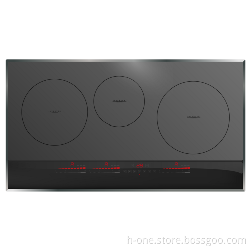 78cm H-one 6700W 3-Burner Built-in Induction Cooker with 9 Power Levels and Independent Control